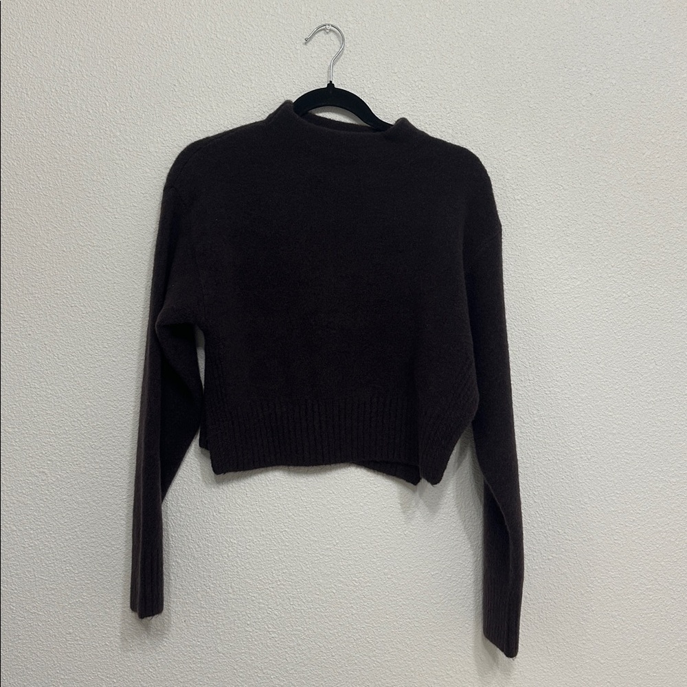 Zara Dark purple Brown Cropped Sweater size small